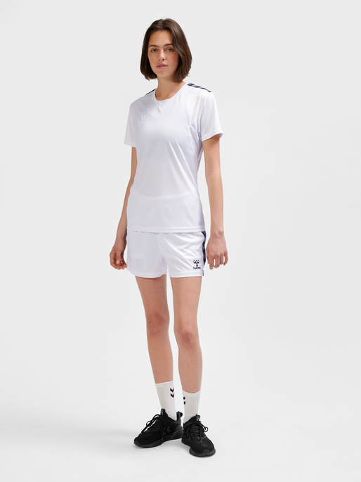 hmlAUTHENTIC PL JERSEY S/S WOMAN, WHITE, model