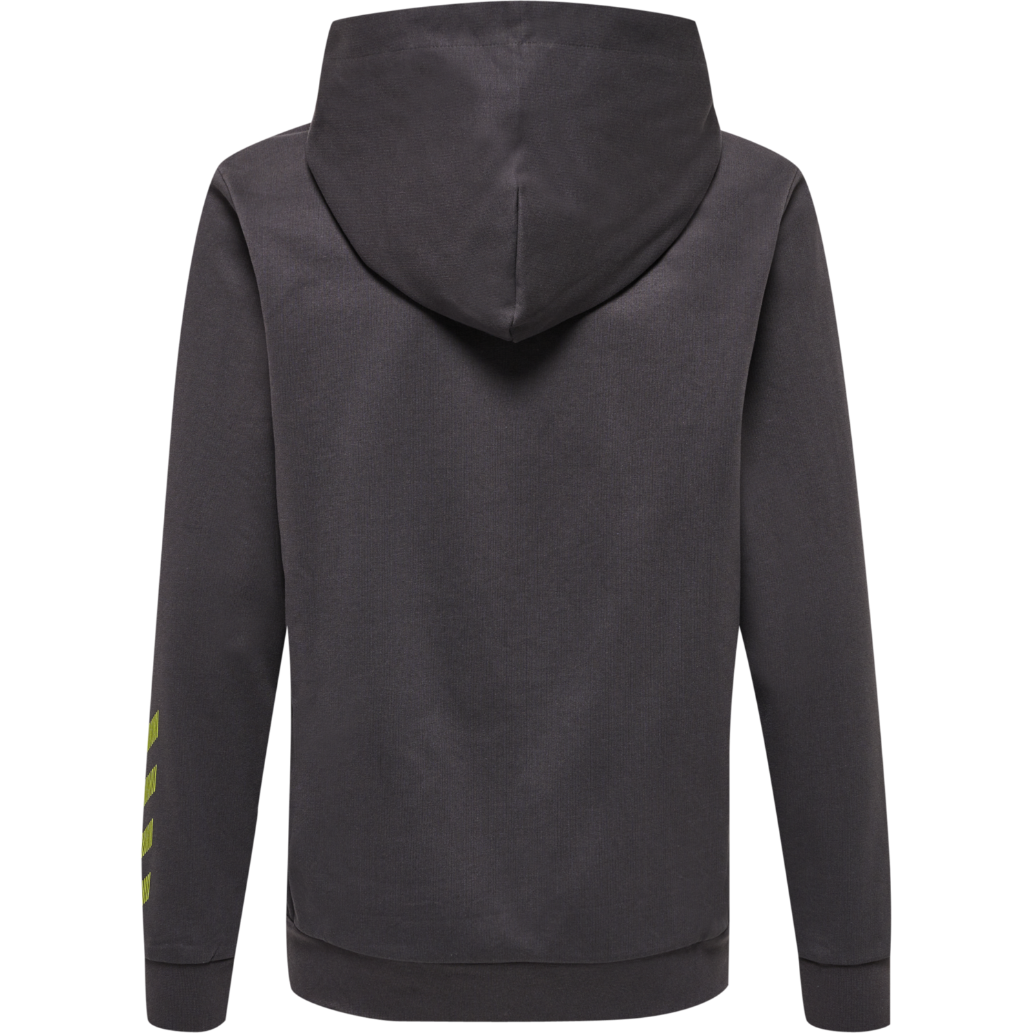 hmlOFFGRID COTTON HOODIE KIDS, FORGED IRON/DARK CITRON, packshot