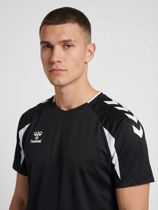 hmlCORE 2.0 JERSEY S/S, BLACK/WHITE, model
