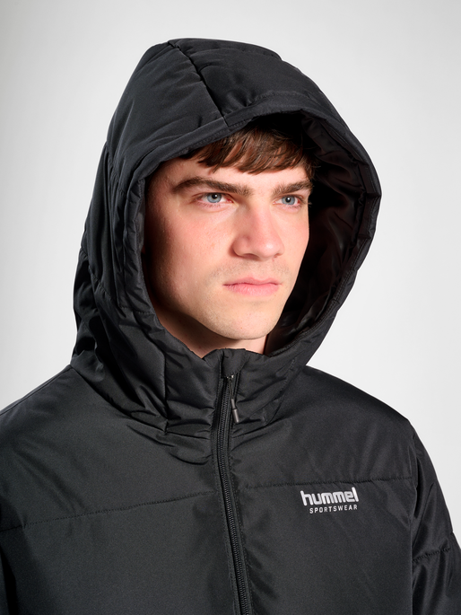 hmlLGC ROBERT LONG PUFF COAT, BLACK, model