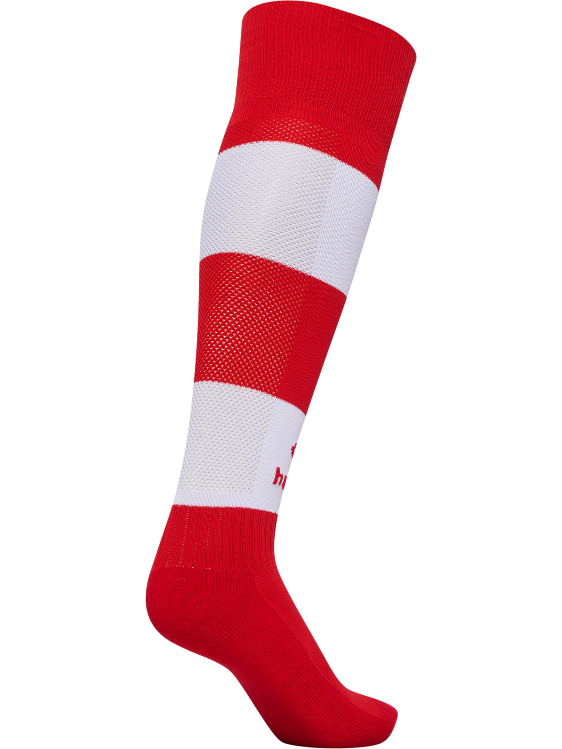 hmlESSENTIAL STRIPE FOOTBALL SOCKS, TRUE RED/WHITE, packshot