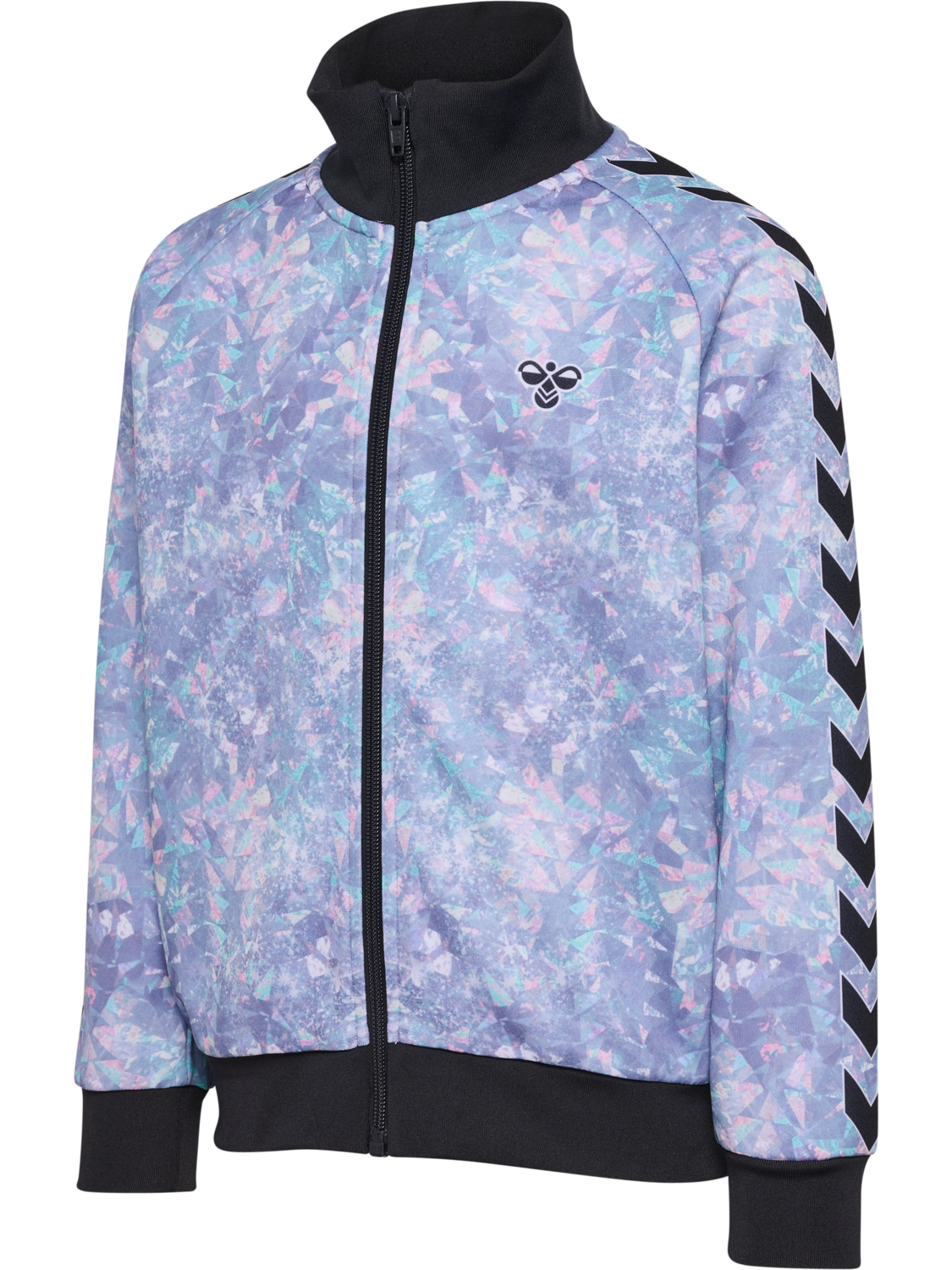 hmlJR SHIMMER TRACK SUIT, BLACK, packshot