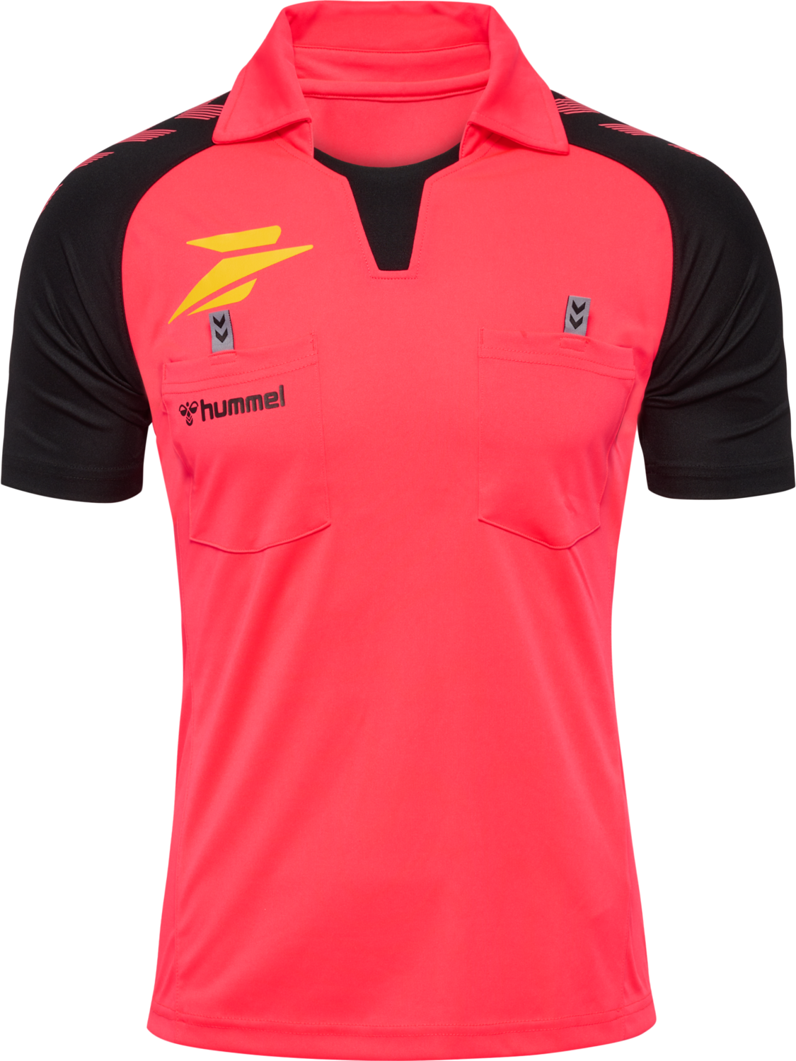 FFHB REFEREE JERSEY S/S, DIVA PINK/BLACK, packshot