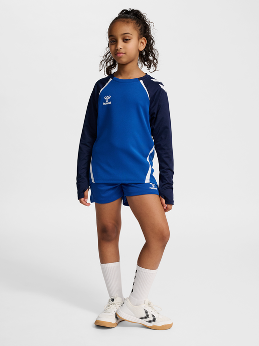 hmlLEAD 2.0 CREW SWEAT KIDS, TRUE BLUE/MARINE, model