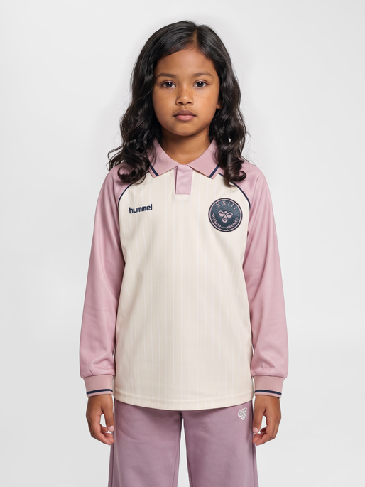 hmlJR LOOSE SOCCER JERSEY L/S, SEA FOG, model