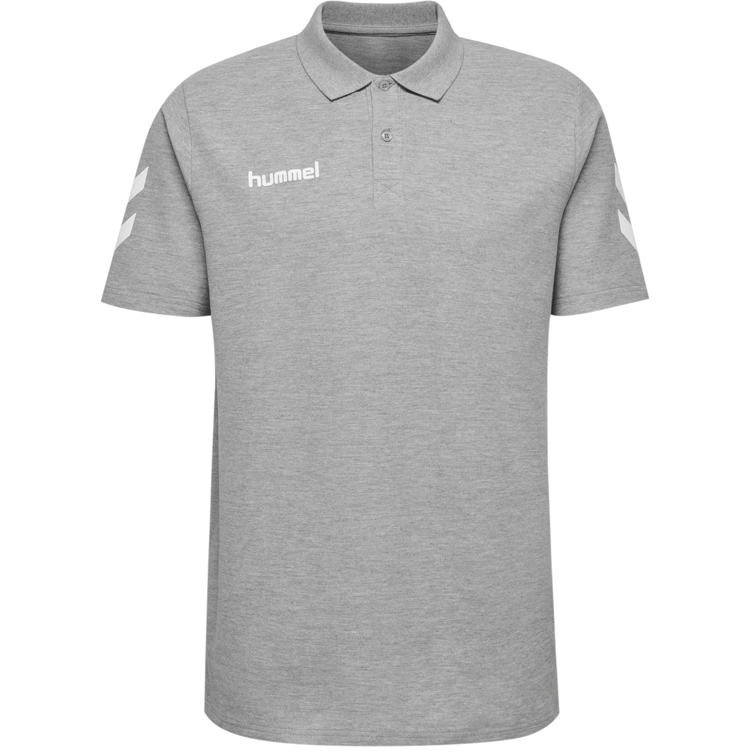 HMLGO COTTON POLO, GREY MELANGE, packshot
