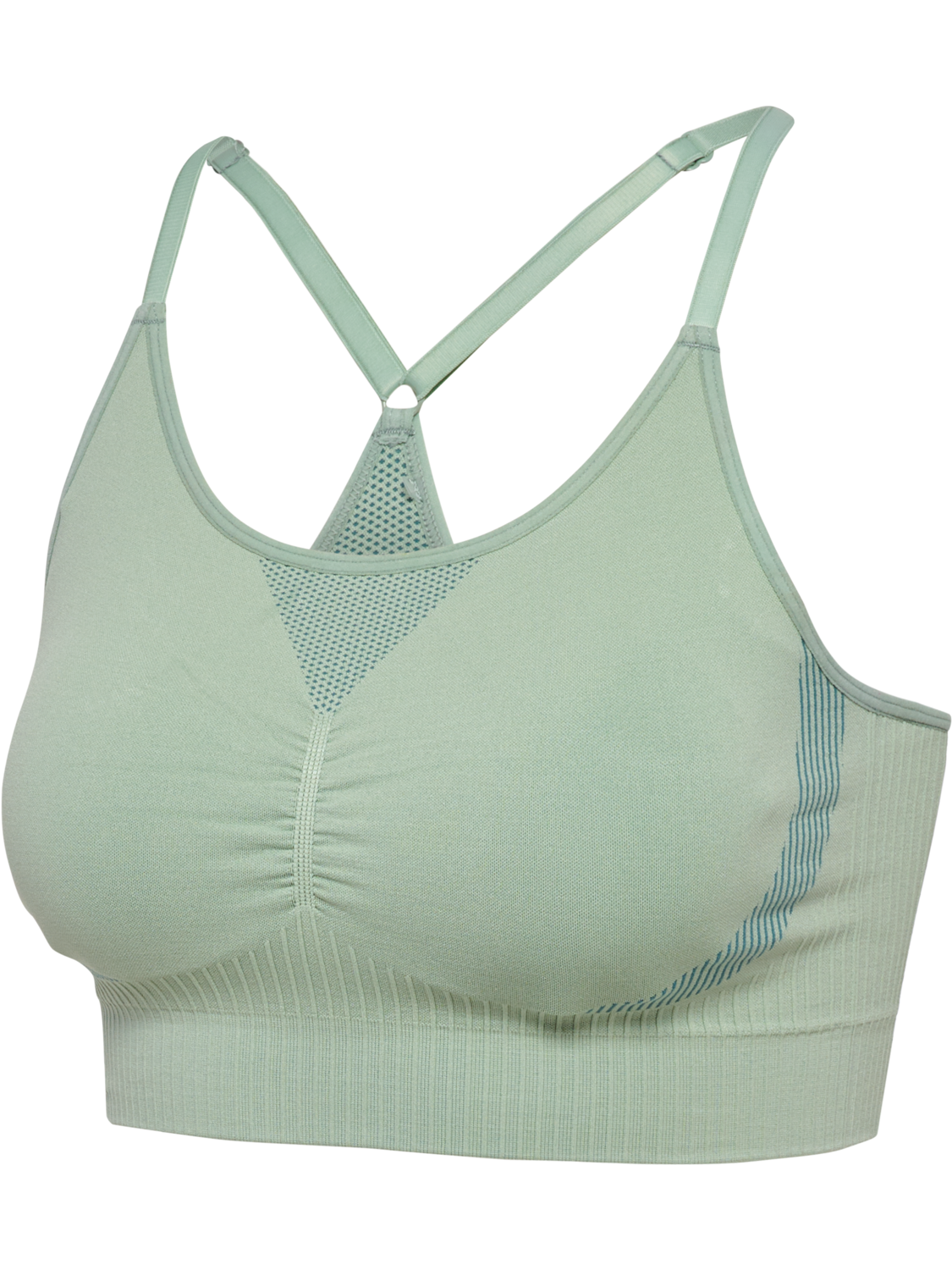 hmlHIIT SEAMLESS PADDED BRA, FROSTY GREEN, packshot