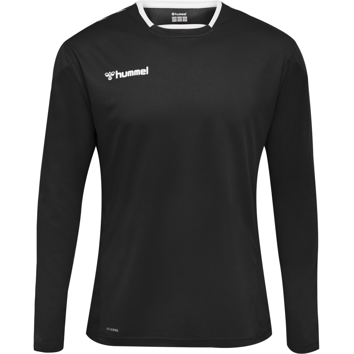 hmlAUTHENTIC KIDS POLY JERSEY L/S, BLACK/WHITE, packshot