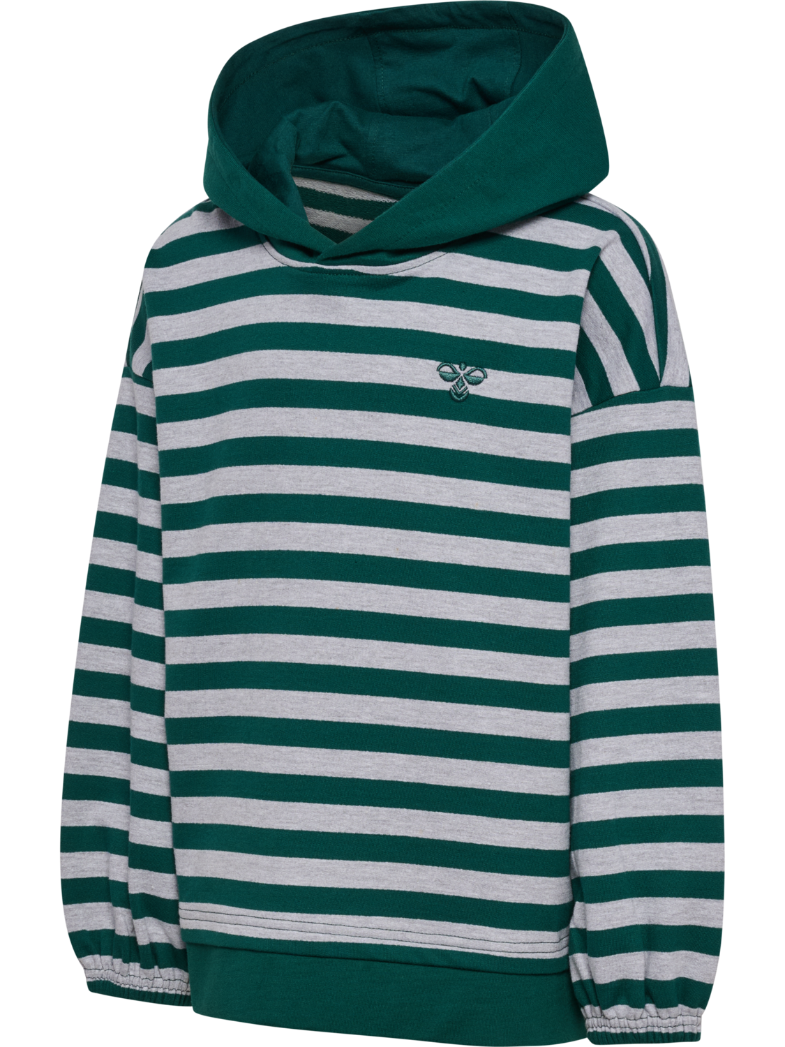 hmlJR CONELLY BOXY CONTRAST HOODIE, FOREST BIOME, packshot