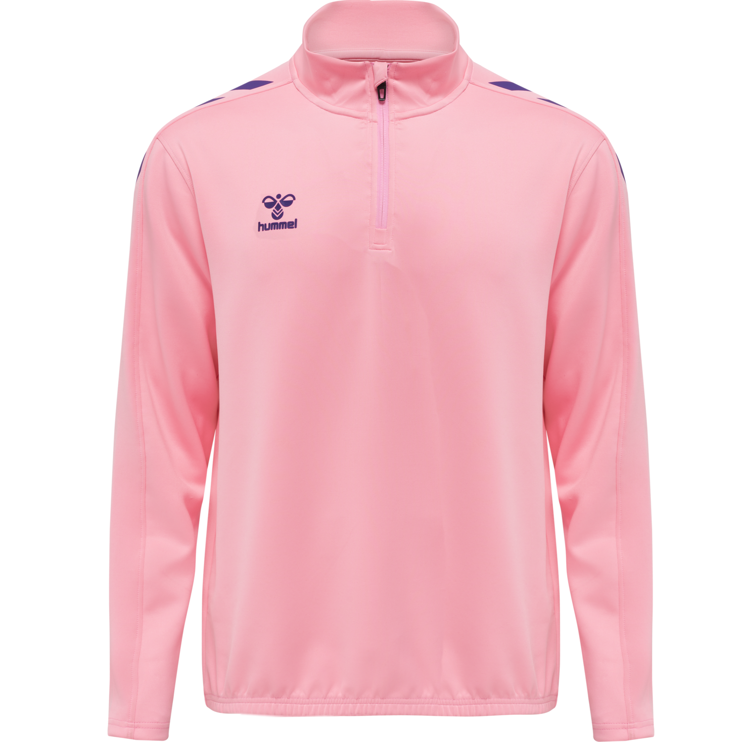 hmlCORE XK HALF ZIP POLY SWEAT, COTTON CANDY, packshot