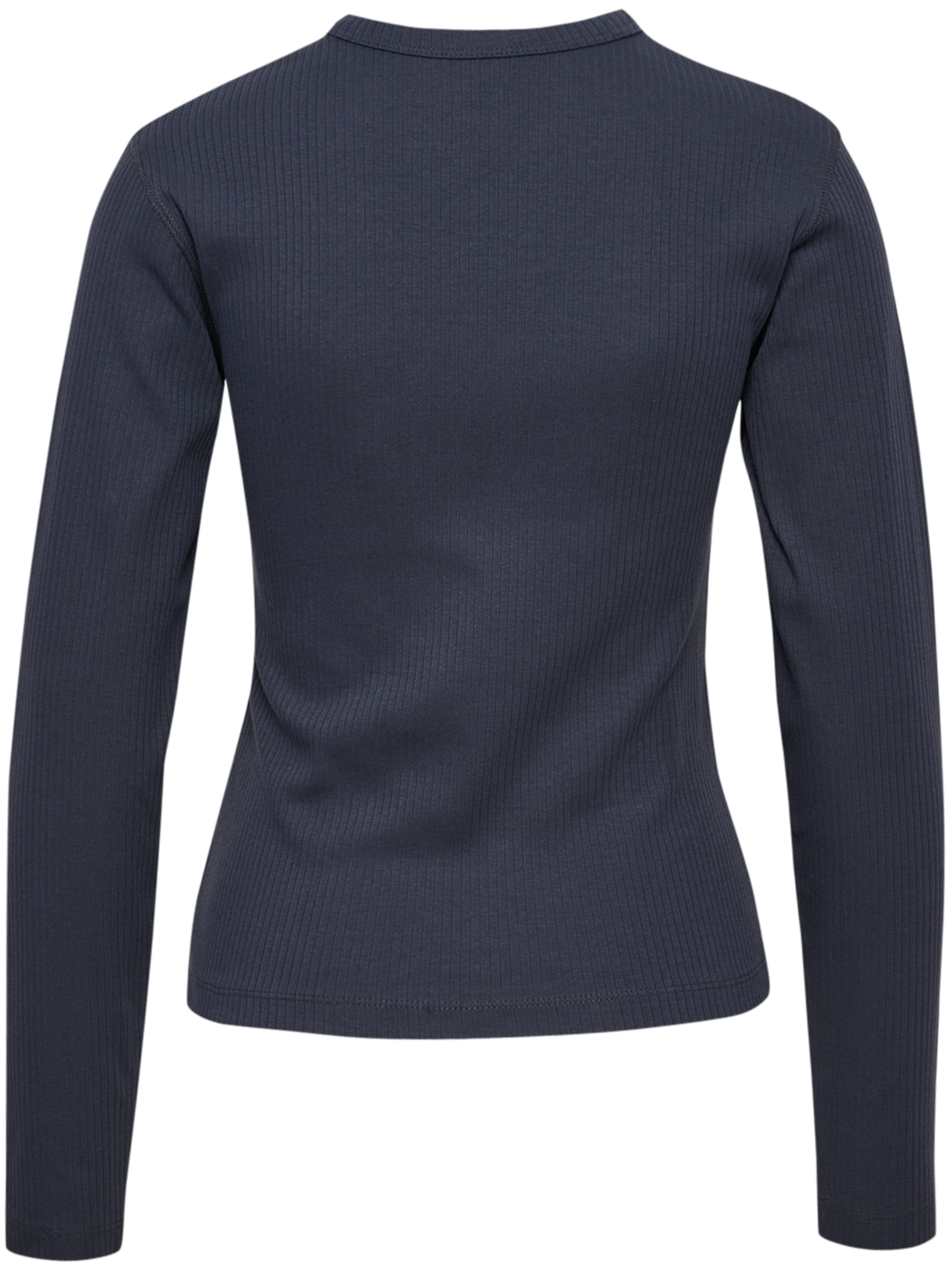 hmlFOUNDATION RIB T-SHIRT L/S, EBONY, packshot