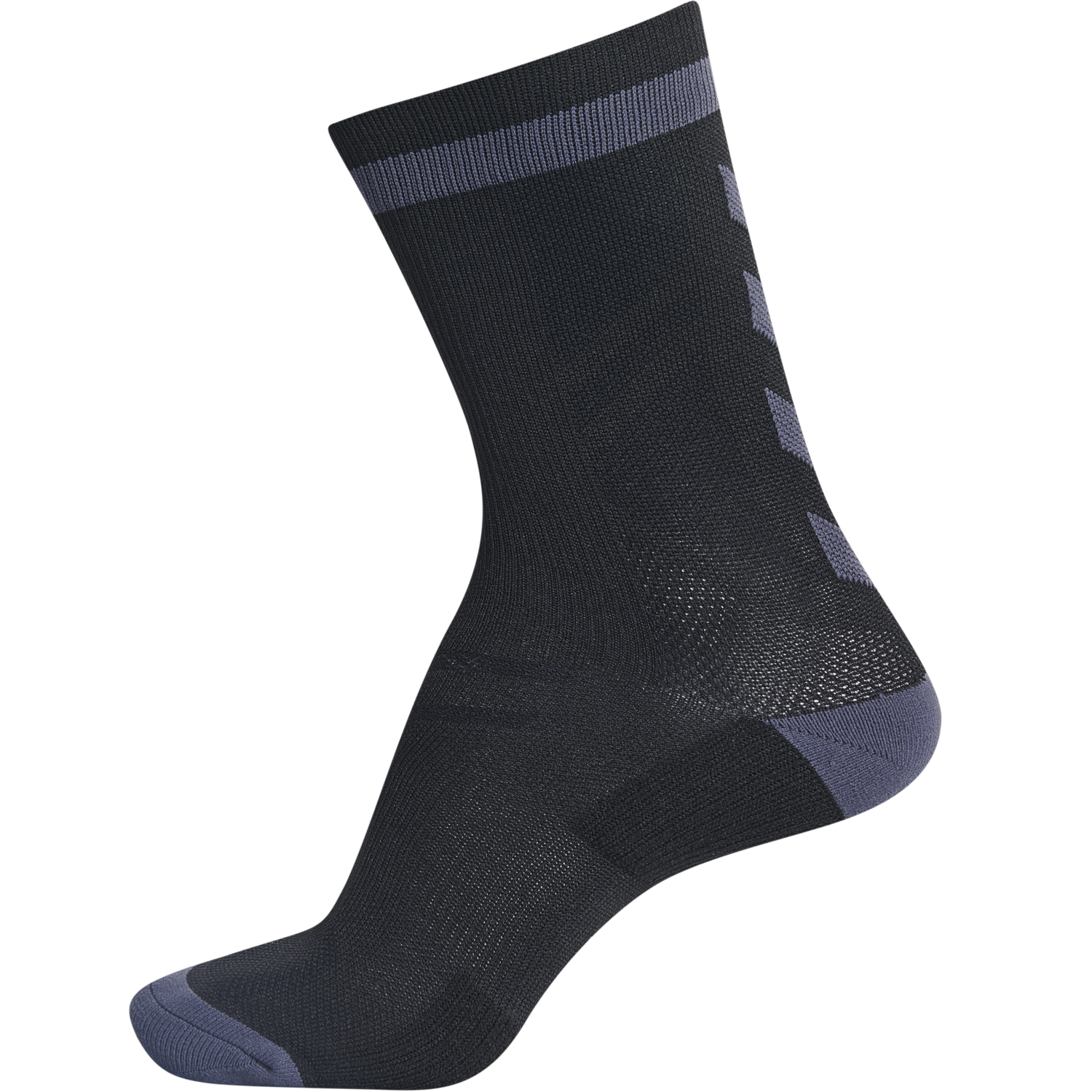 ELITE INDOOR SOCK LOW, BLACK/ASPHALT, packshot