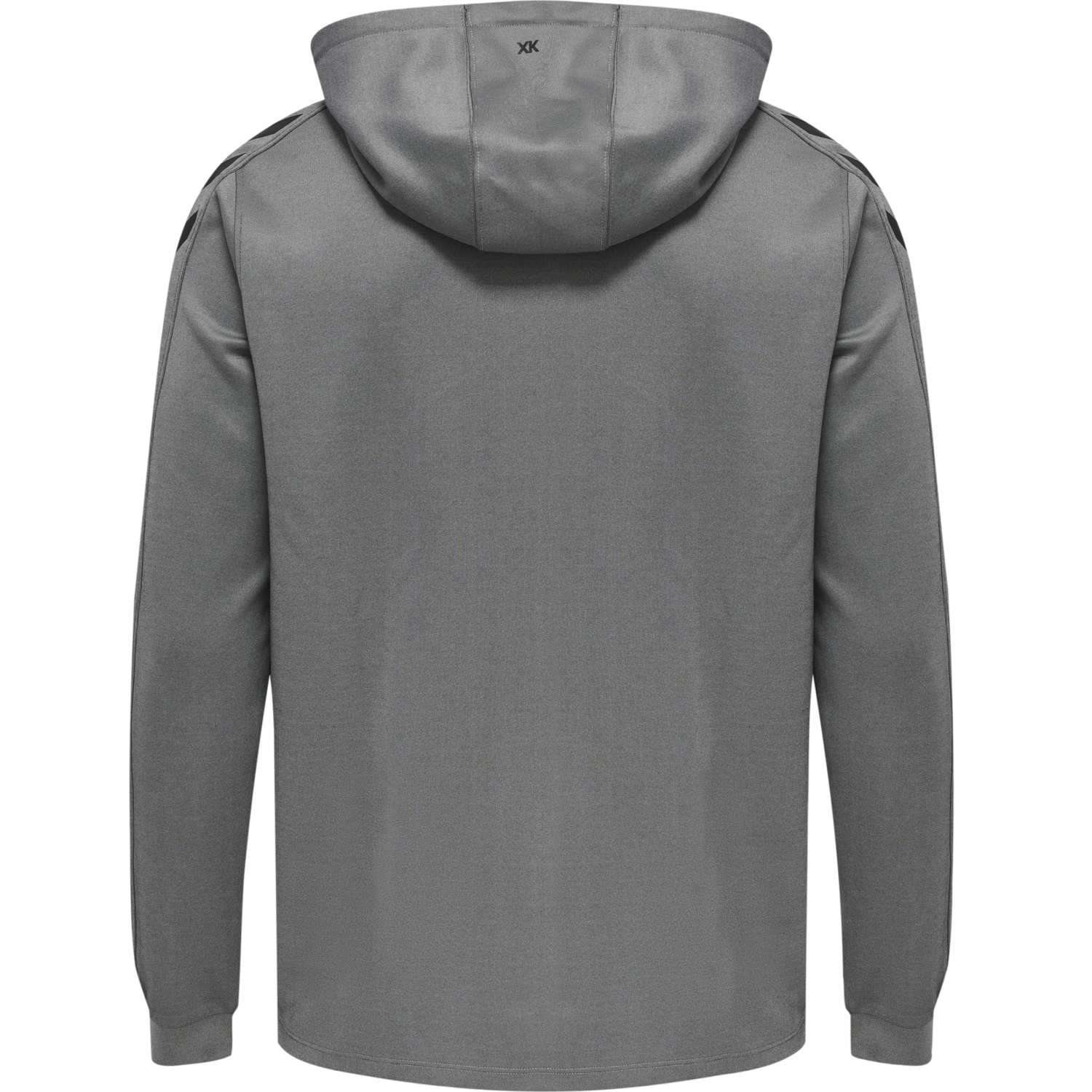 hmlCORE XK POLY ZIP HOOD SWEAT, GREY MELANGE, packshot