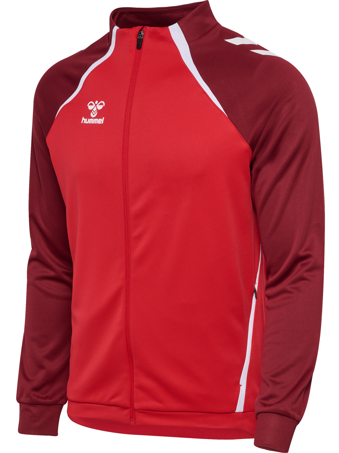 hmlLEAD 2.0 TRACK ZIP JACKET, TRUE RED/MAROON, packshot