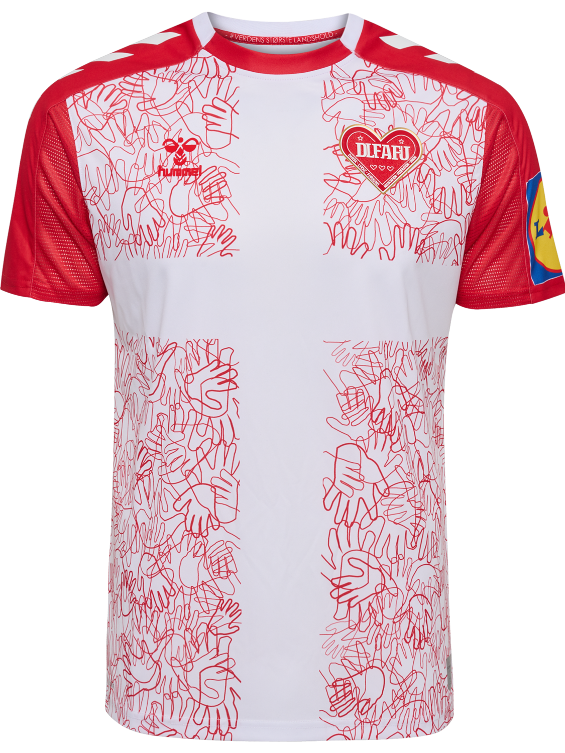 LYKKELIGA 23/24 DK JERSEY S/S KIDS, WHITE, packshot