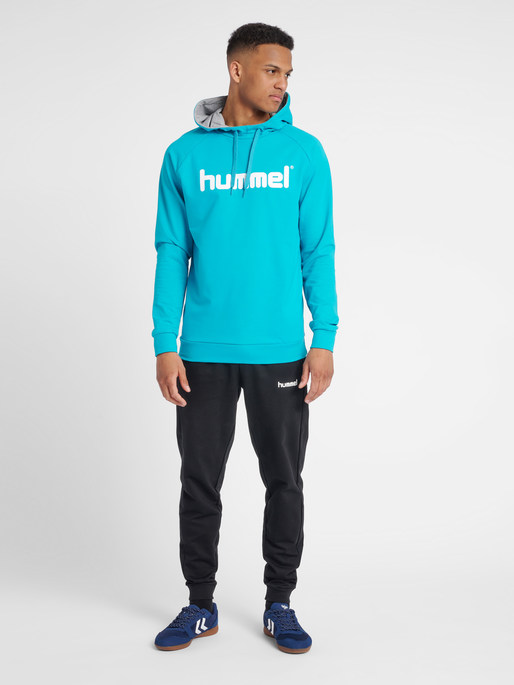 HMLGO COTTON LOGO HOODIE, 7391, model