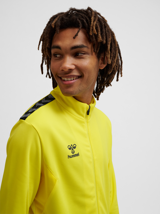 hmlAUTHENTIC PL ZIP JACKET, BLAZING YELLOW, model