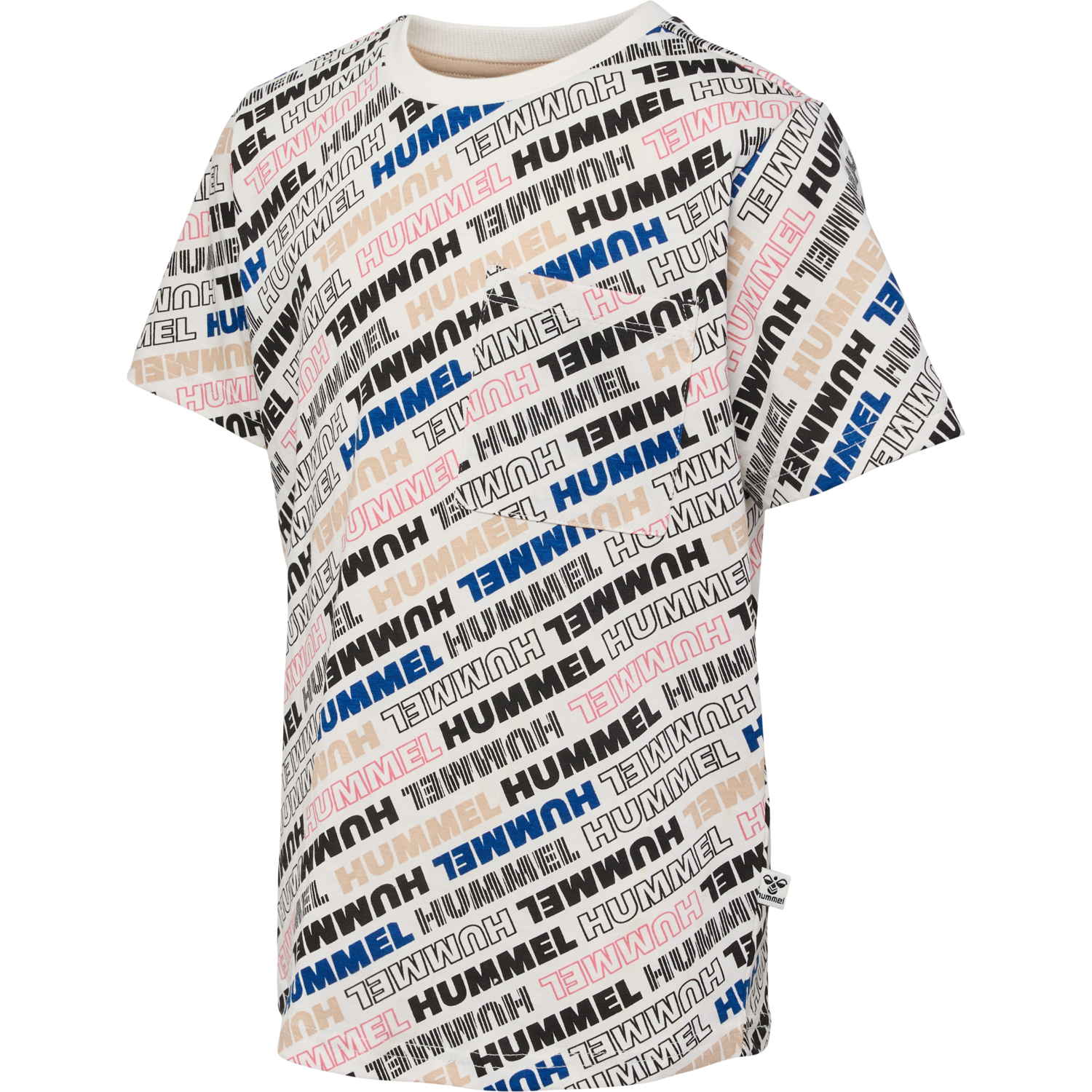 hmlCALEB T-SHIRT S/S, MARSHMALLOW, packshot