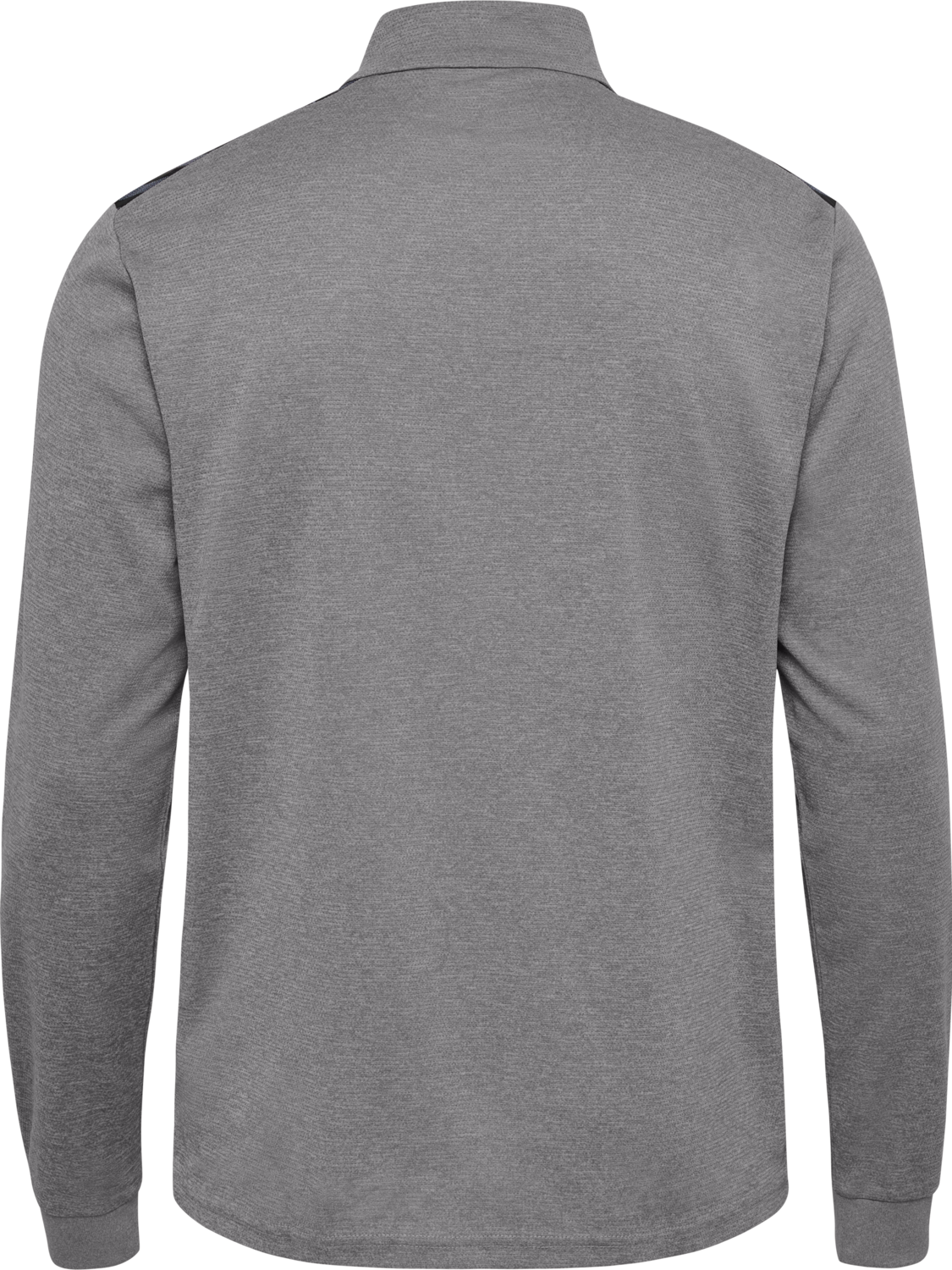 hmlAUTHENTIC HALF ZIP SWEAT, GREY MELANGE, packshot