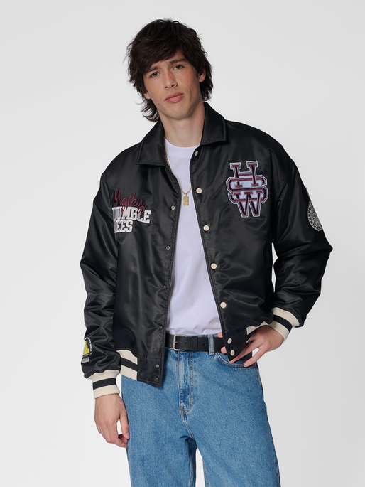 hmlLETTERMAN JACKET SPORTSWEAR, BLACK, model