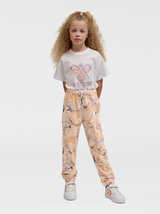 hmlSWIRLY ADJUST WAIST PANTS, BISQUE, model