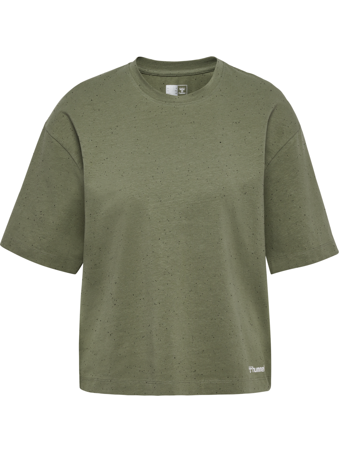 hmlMT ULTRA BOXY SHORT T-SHIRT, DEEP LICHEN GREEN MELANGE, packshot
