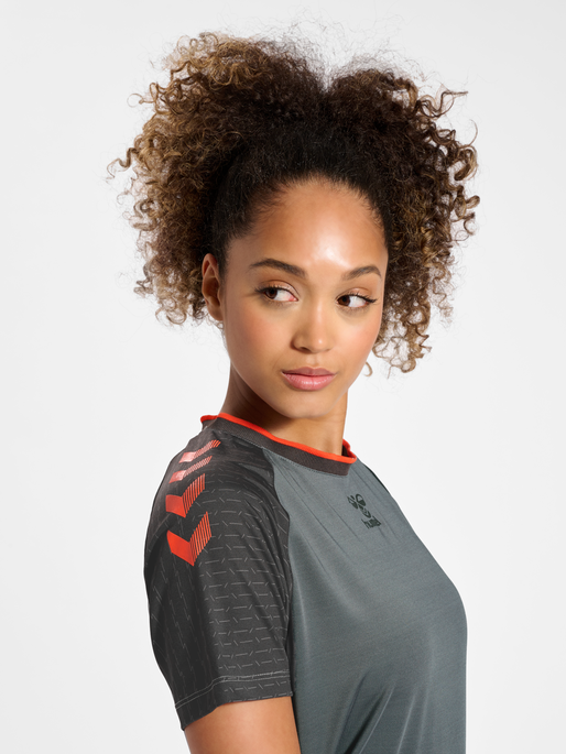 hmlPRO GRID GAME JERSEY S/S WO, QUIET SHADE/FORGED IRON, model