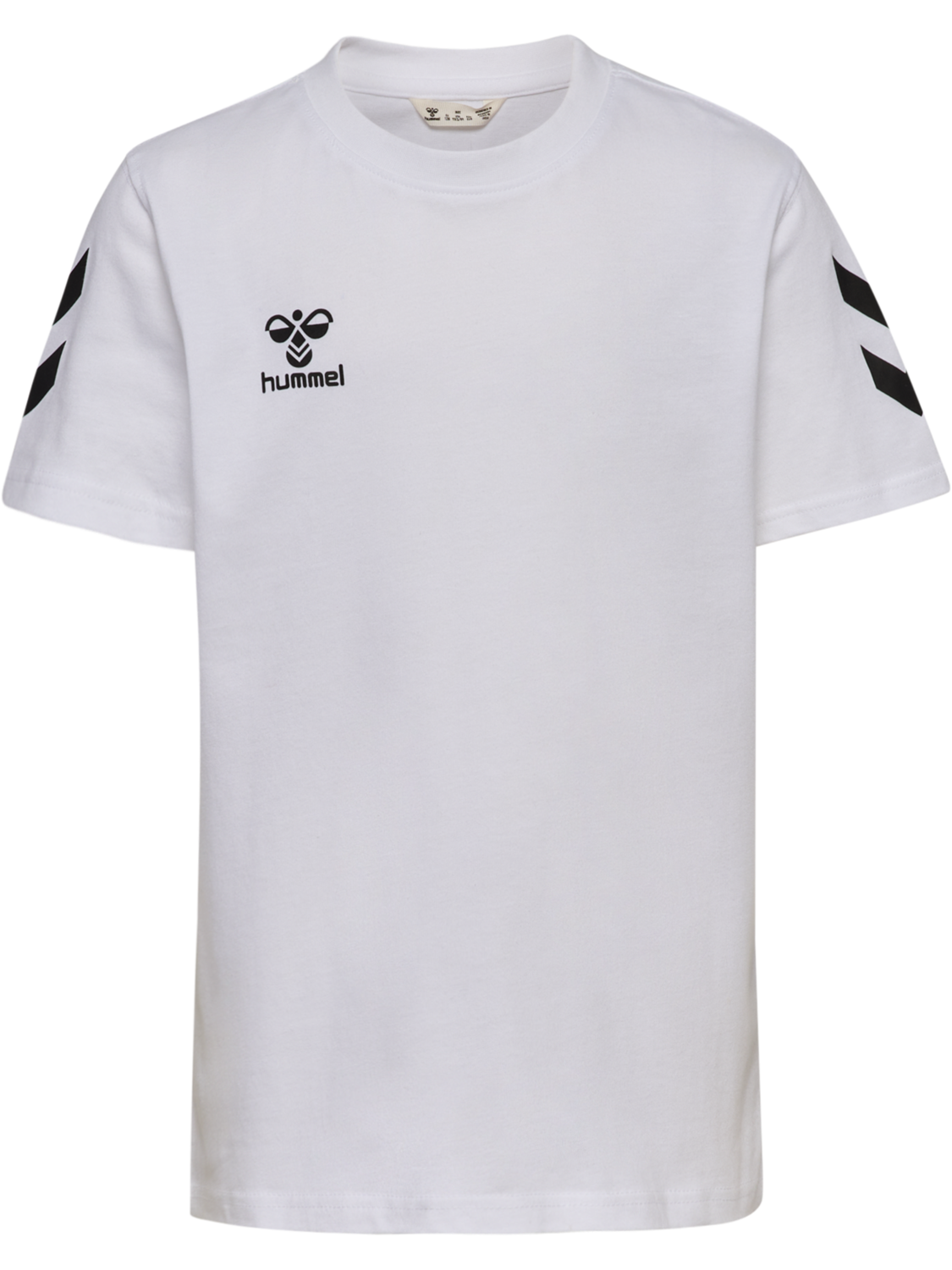 hmlGO 2.0 CHEVRON T-SHIRT S/S KIDS, WHITE, packshot