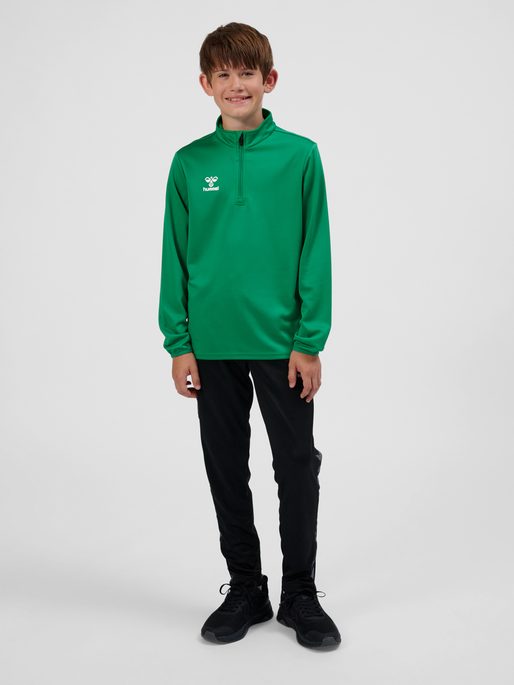 hmlESSENTIAL HALF-ZIP KIDS, JELLY BEAN, model