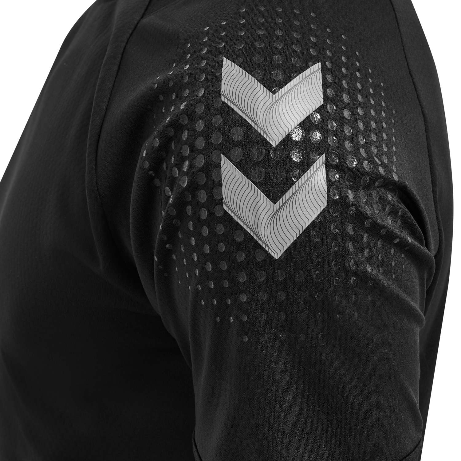 hmlLEAD S/S POLY JERSEY KIDS, BLACK, packshot