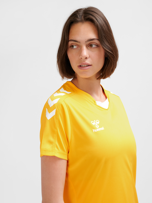 hmlCORE XK POLY JERSEY S/S WOMAN, SPORTS YELLOW, model