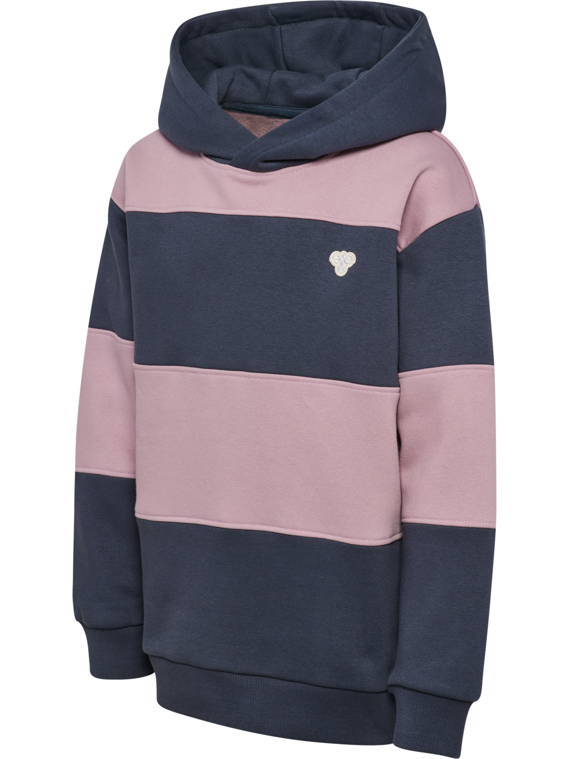 hmlJR LOOSE STRIPE HOODIE BEE, OMBRE BLUE, packshot