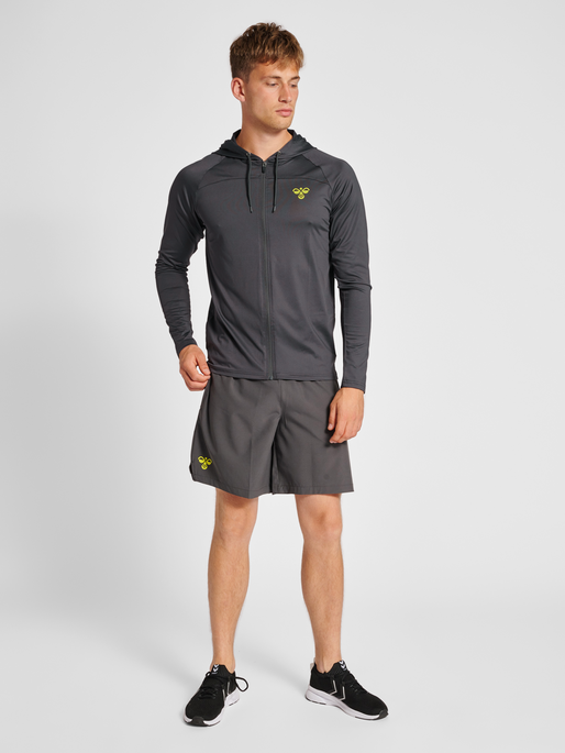 hmlGG12 TRAINING HOODIE, FORGED IRON, model