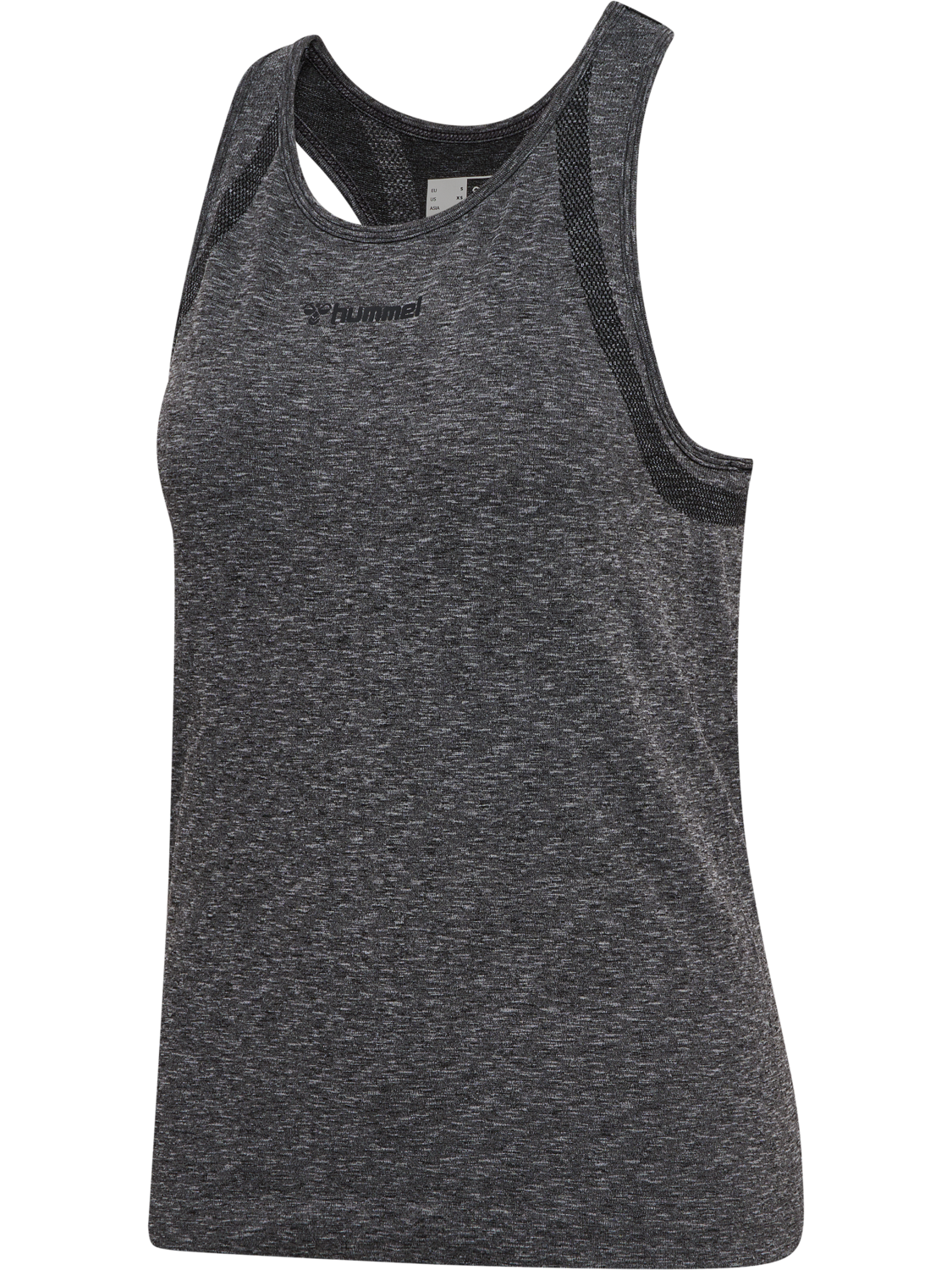 hmlMT HYPER SEAMLESS TANKTOP, BLACK MELANGE, packshot