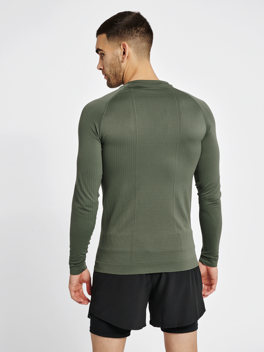 hmlSTROKE SEAMLESS T-SHIRT L/S, THYME, model