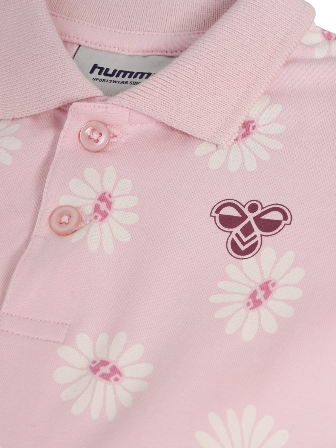 hmlMINI REG FLOWER POLO DRESS S/S, PALE LILAC, packshot