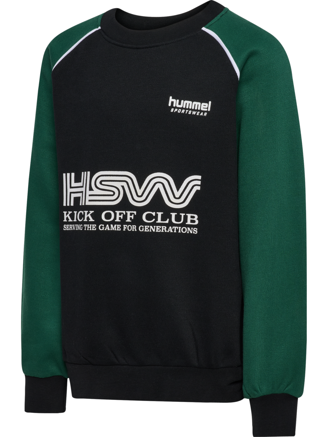 hmlJR OVERSIZED CREW HSW, DARK GREEN, packshot