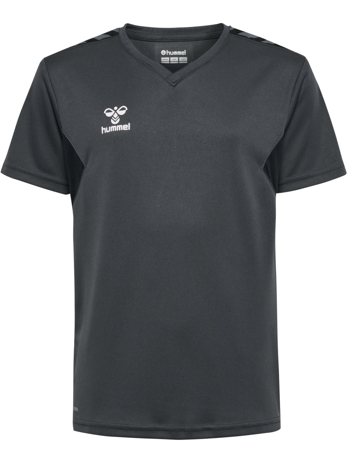 hmlAUTHENTIC PL JERSEY S/S KIDS, ASPHALT, packshot