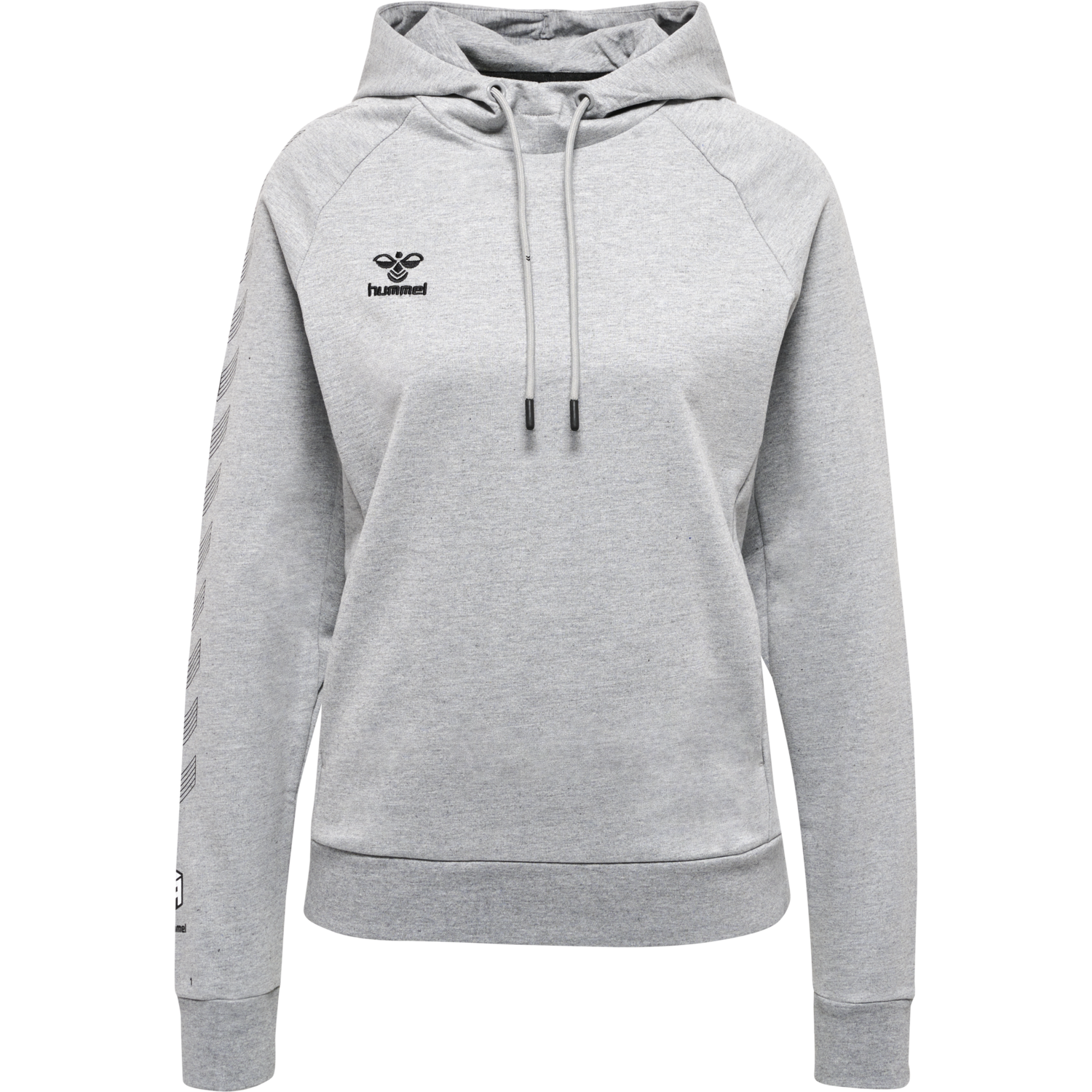 hmlMOVE GRID COTTON HOODIE WOMAN, GREY MELANGE, packshot