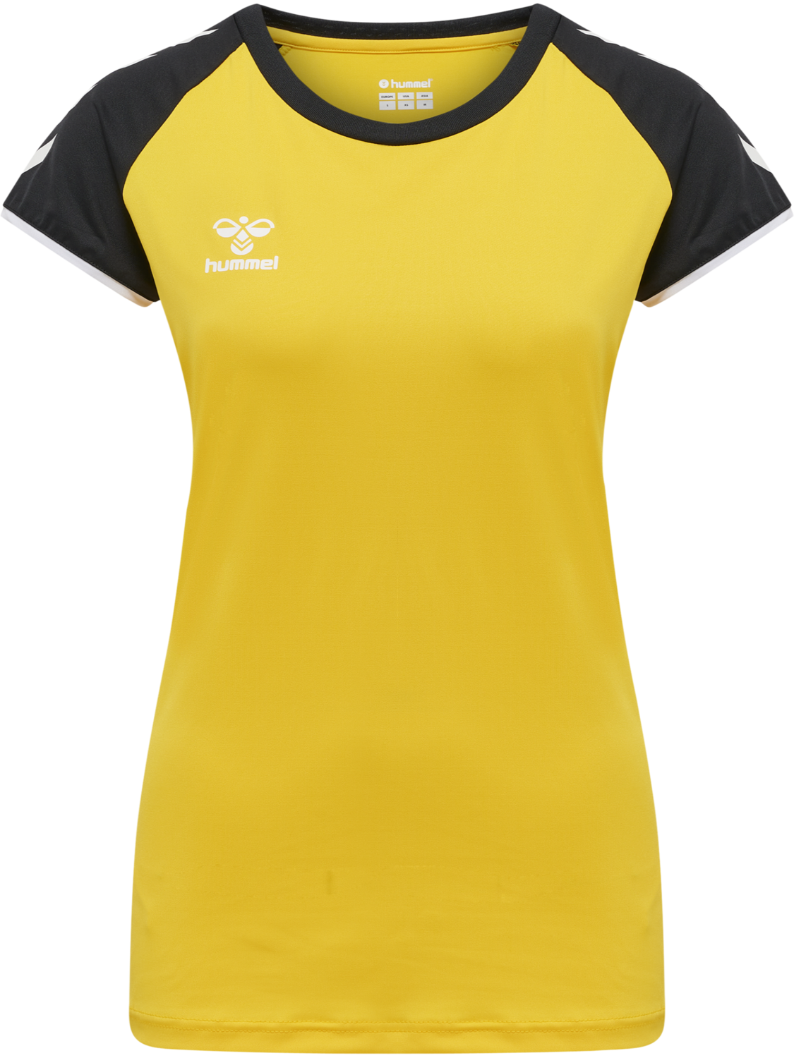 hmlCORE VOLLEY STRETCH TEE WO, BLAZING YELLOW, packshot
