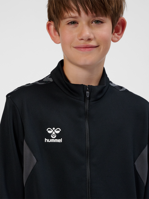 hmlAUTHENTIC PL ZIP JACKET KIDS, BLACK, model
