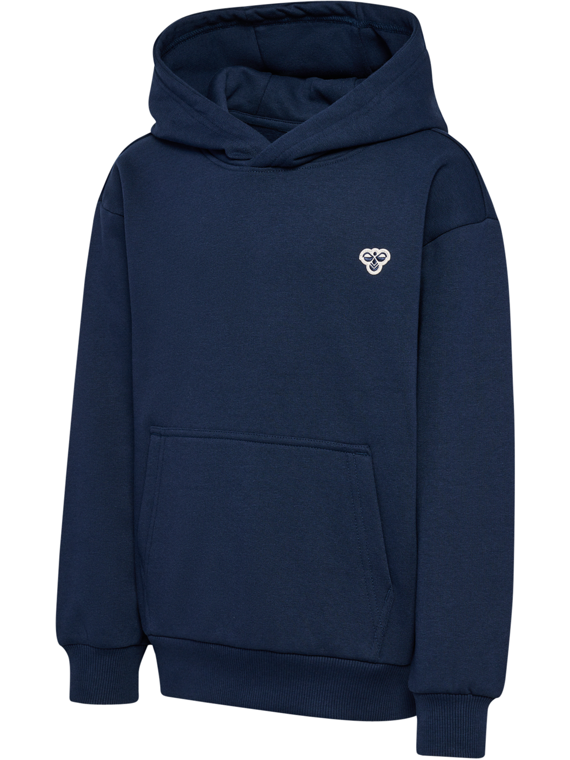 hmlJR LOOSE HOODIE BEE, DRESS BLUES, packshot