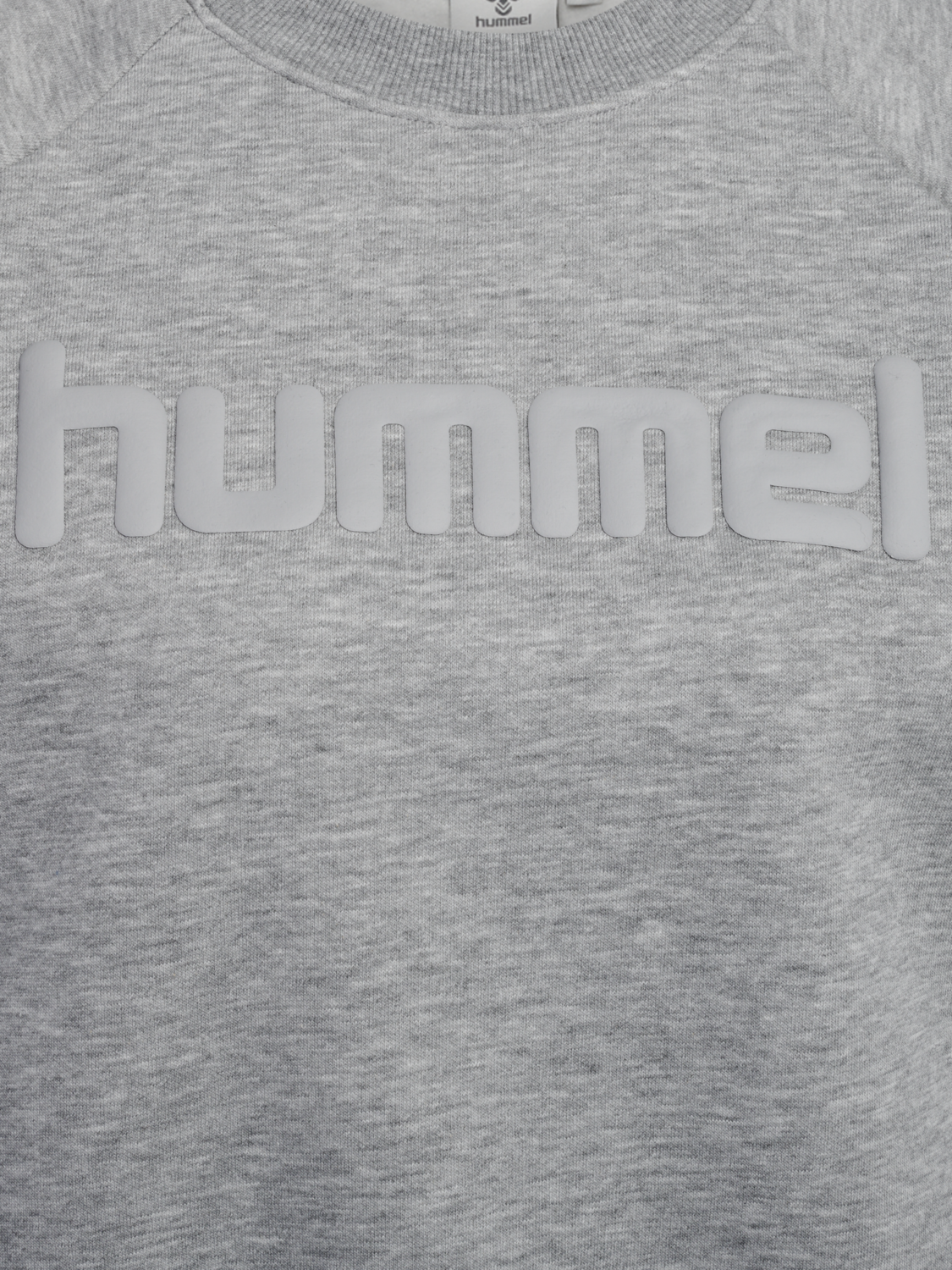 hmlKEEPER W BOXY GRAPHIC CREWNECK, LIGHT GREY MELANGE, packshot