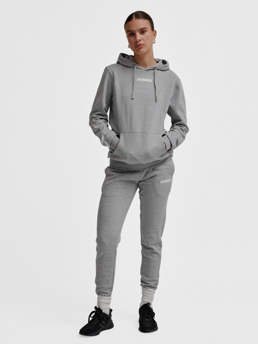 hmlELEMENTAL HOODIE, GREY MELANGE, model