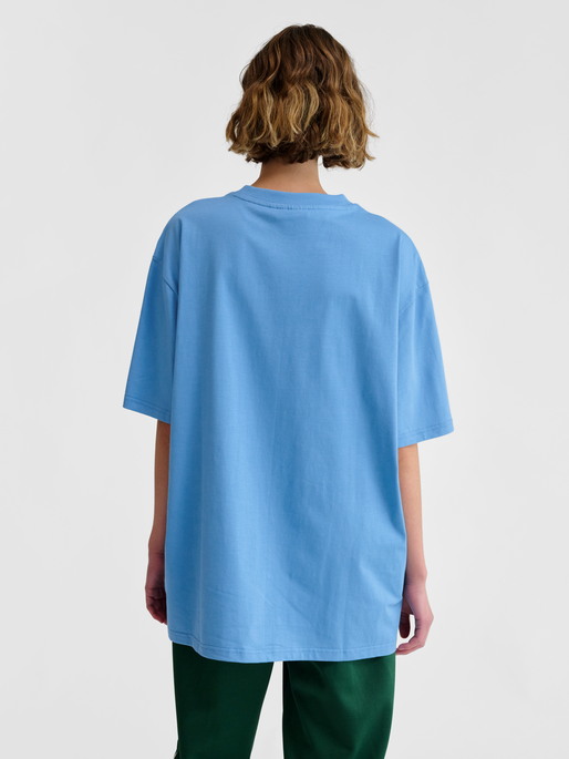 hmlLOOSE T-SHIRT BEE S/S, LICHEN BLUE, model