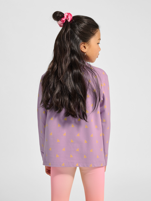 hmlMUSSE T-SHIRT L/S, LAVENDER MIST, model