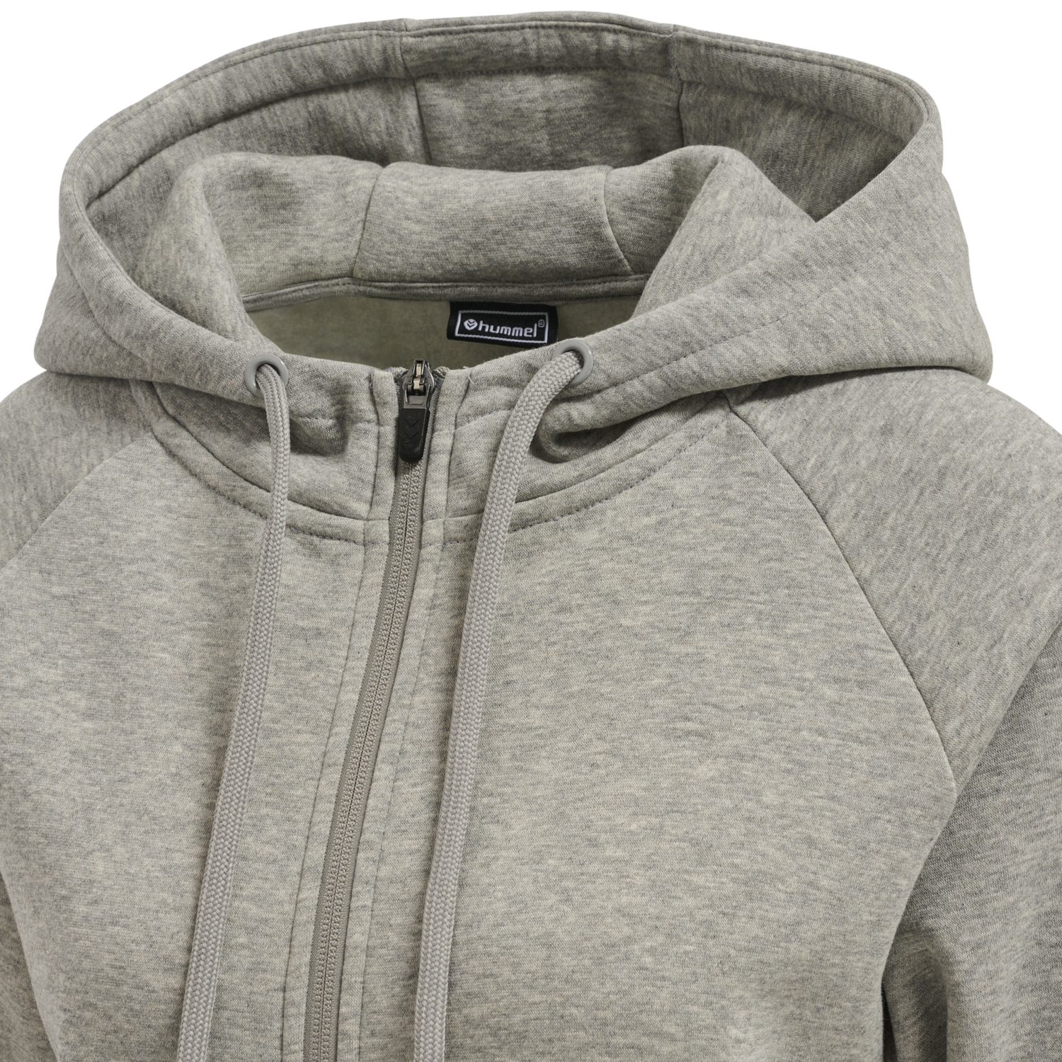 hmlRED CLASSIC ZIP HOODIE WOMAN, GREY MELANGE, packshot