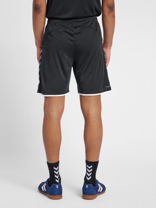 hmlAUTHENTIC POLY SHORTS, BLACK/WHITE, model