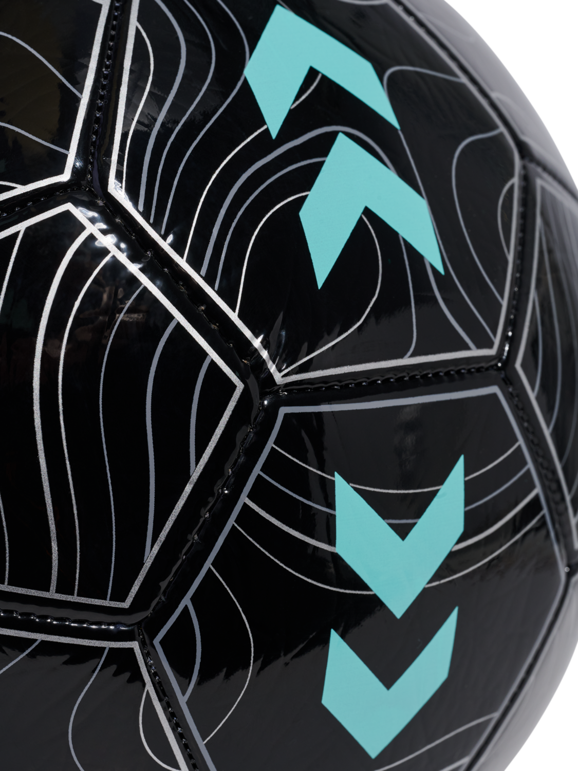 hmlBLAZE 2.0 TRAINING FOOTBALL, BLACK/POOL BLUE, packshot