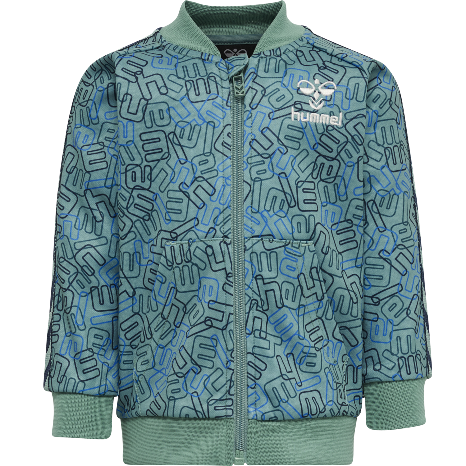 hmlOLYMPUS ZIP JACKET, MINERAL BLUE, packshot